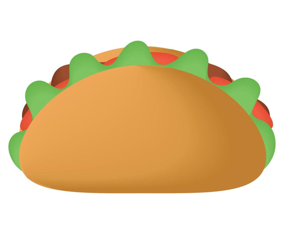 3d taco conception vecteur