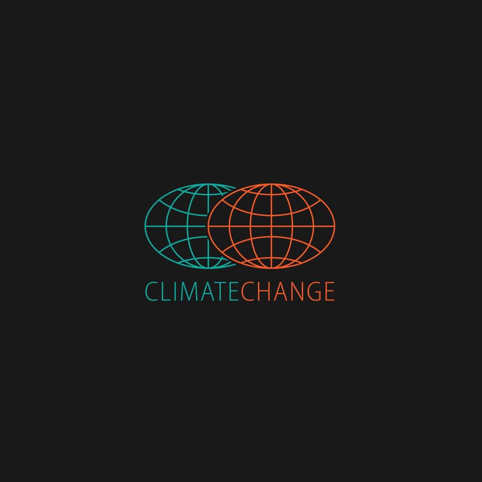 climat changement logo vecteur