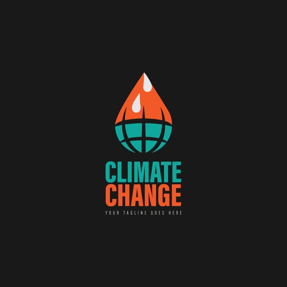 climat changement logo vecteur