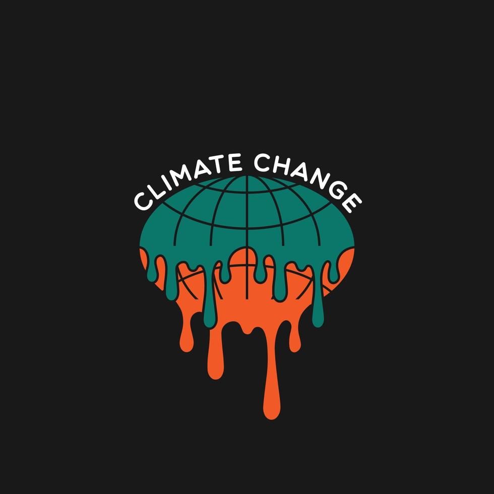 climat changement logo vecteur