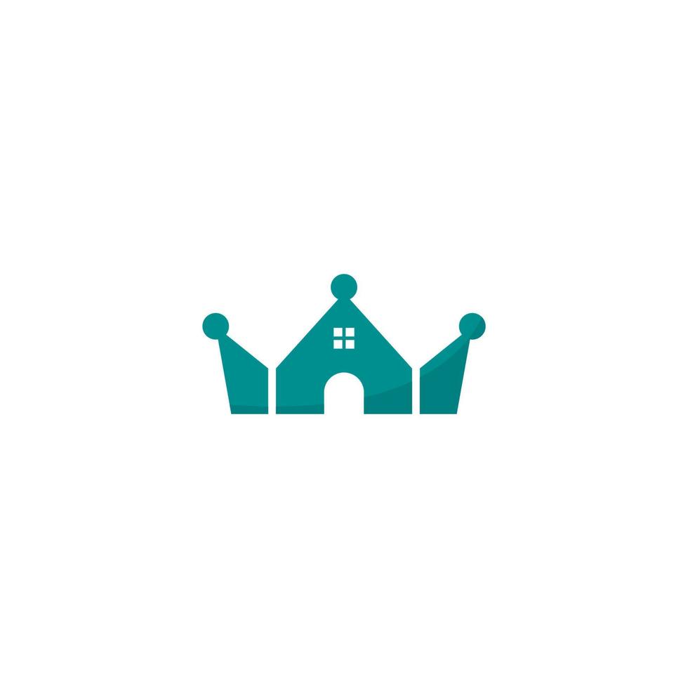 maison logo conception avec Royal couronne sur il vecteur