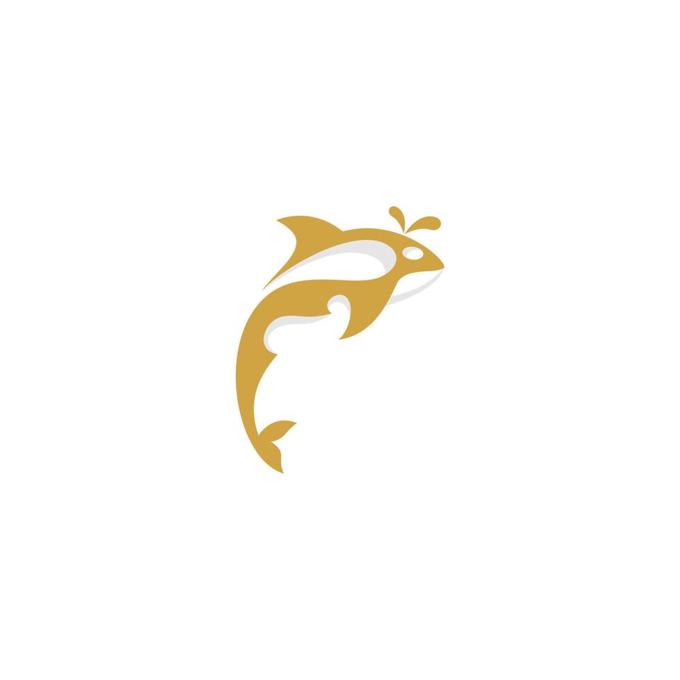 baleine logo avec Couleur motif et blanc Contexte vecteur