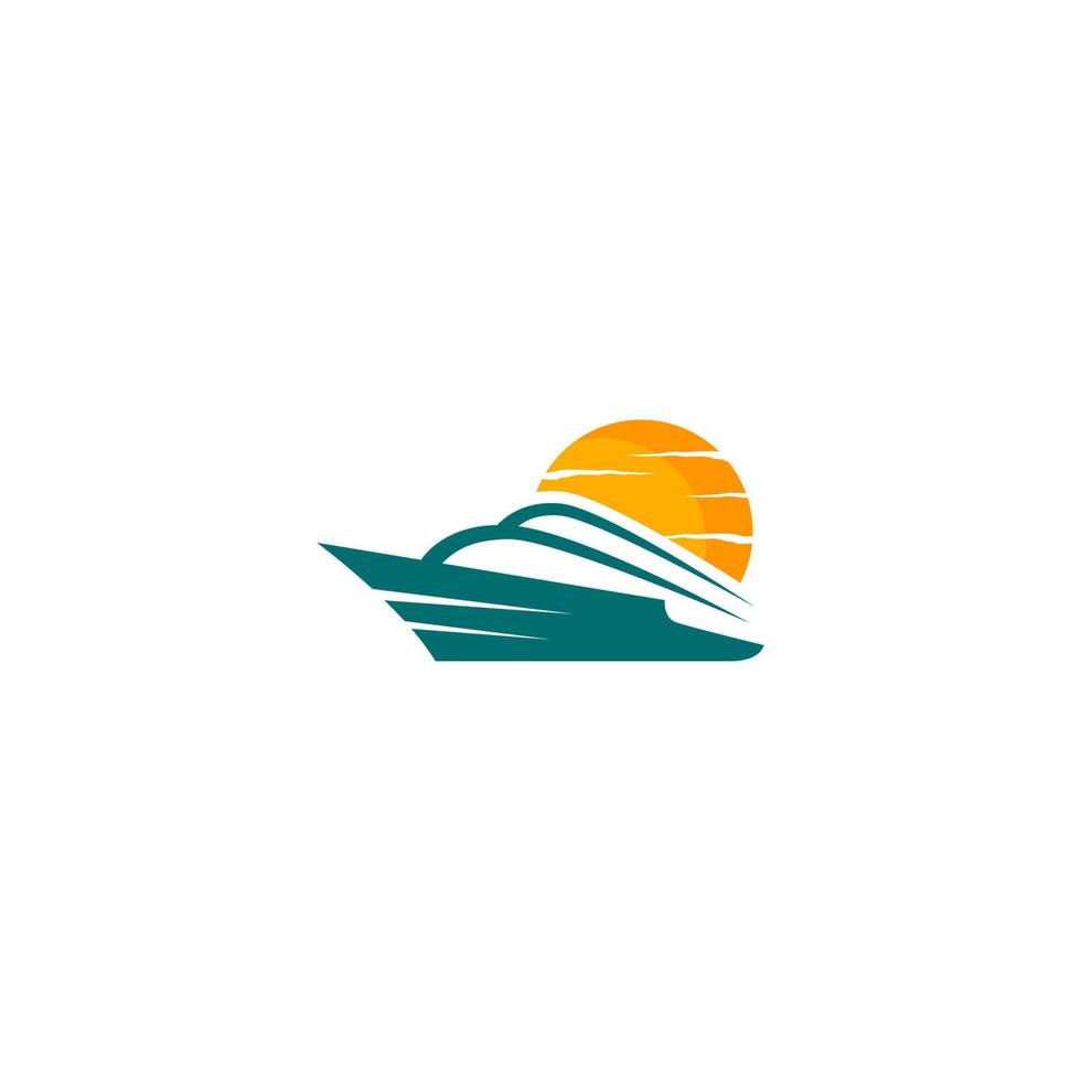 logo pour une croisière navire sur une blanc Contexte vecteur