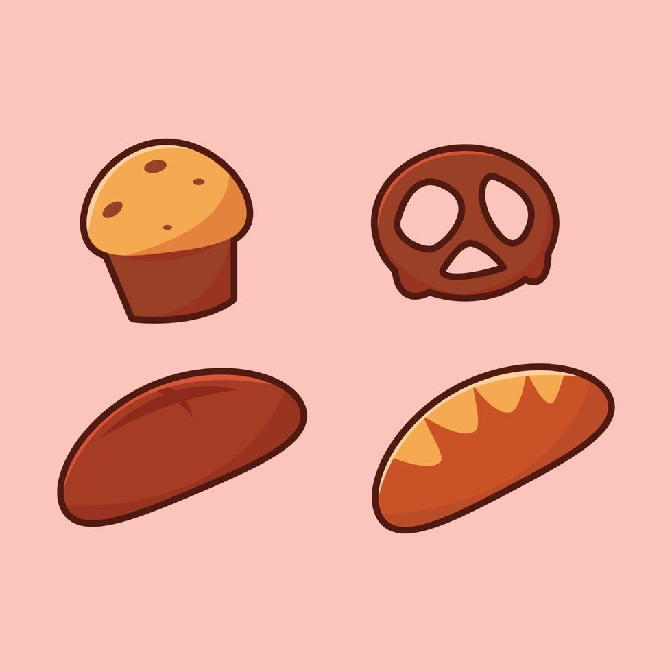 pain et biscuit vecteur illustration