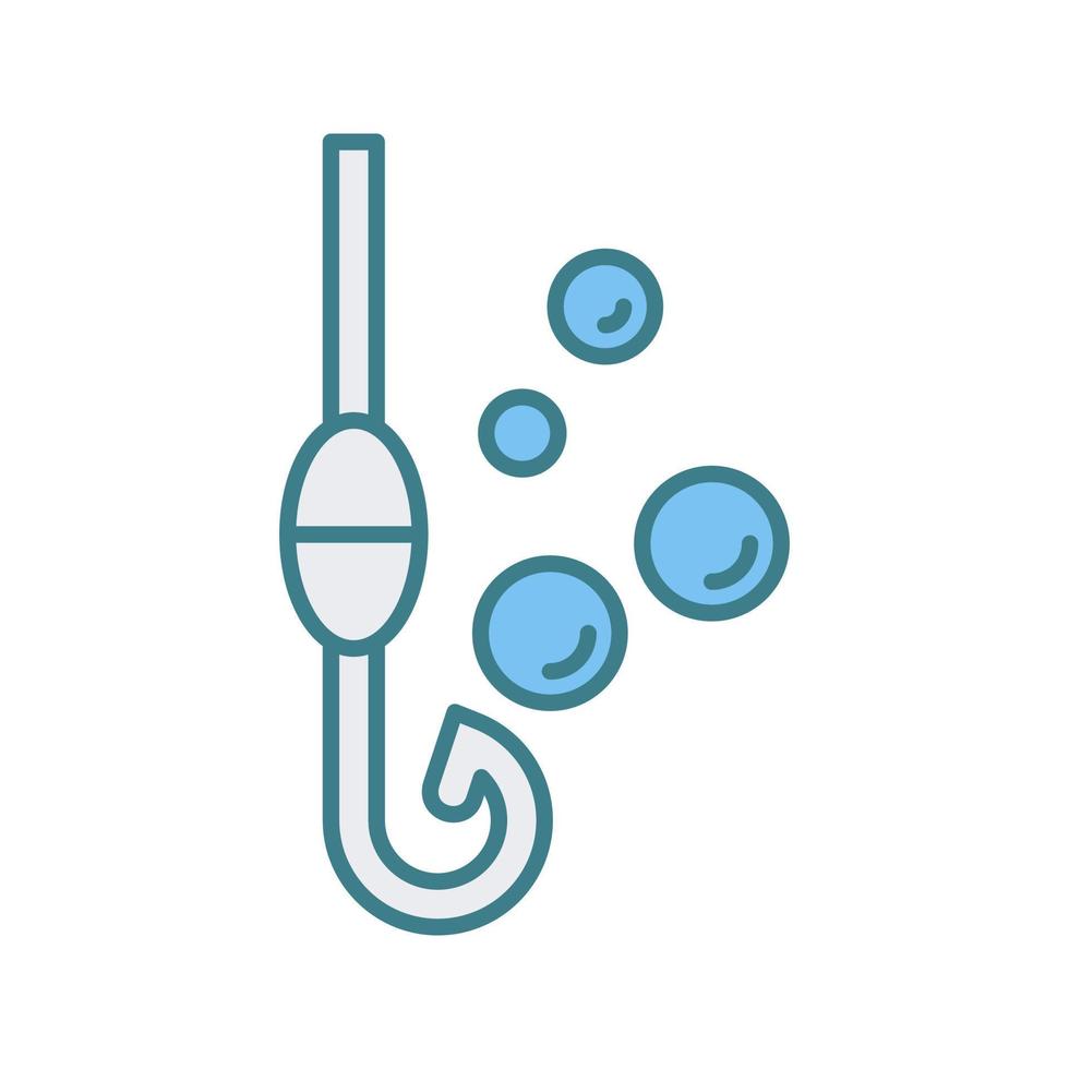 icône de vecteur de crochet de pêche