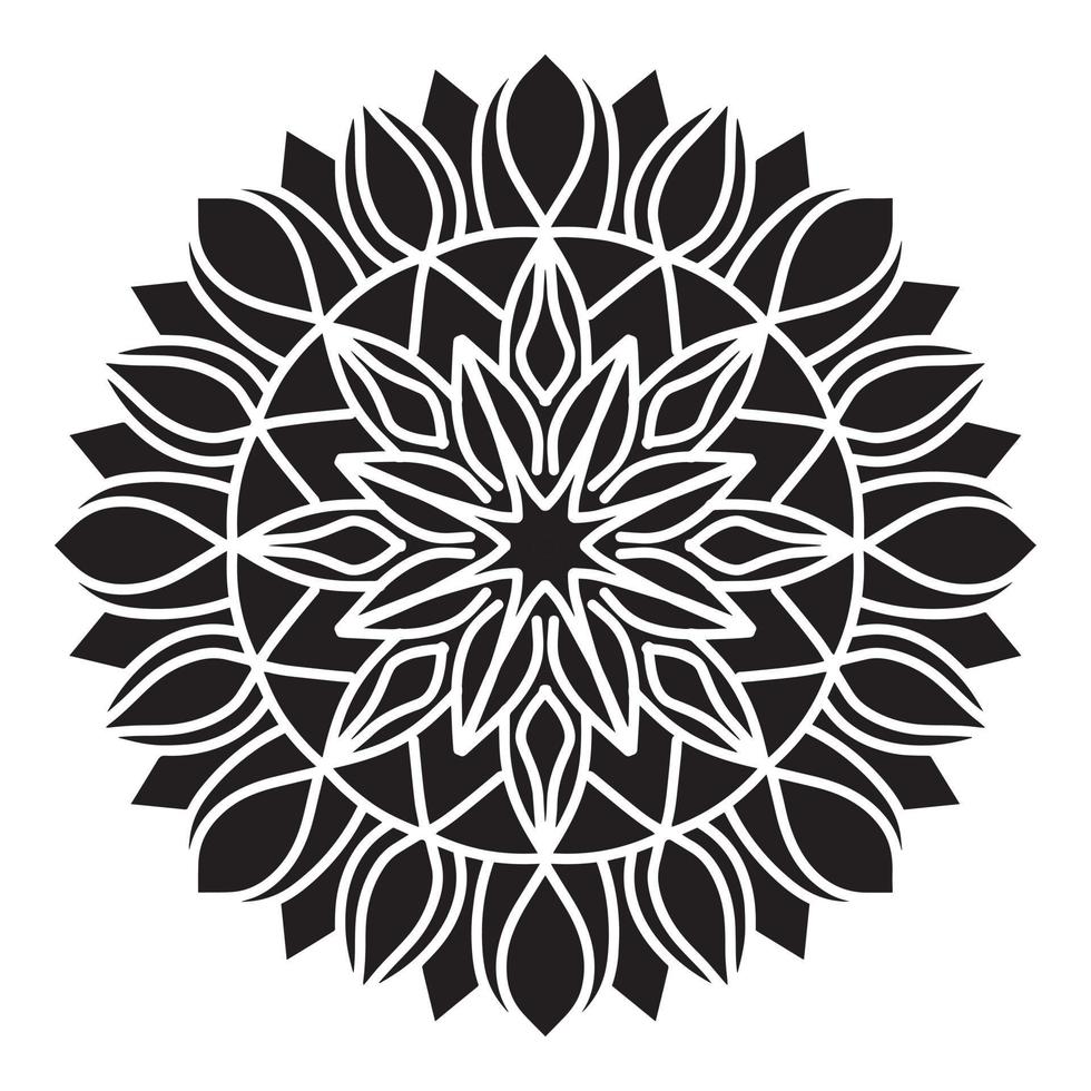 mandala modèle pochoir abstrait floral ornement vecteur