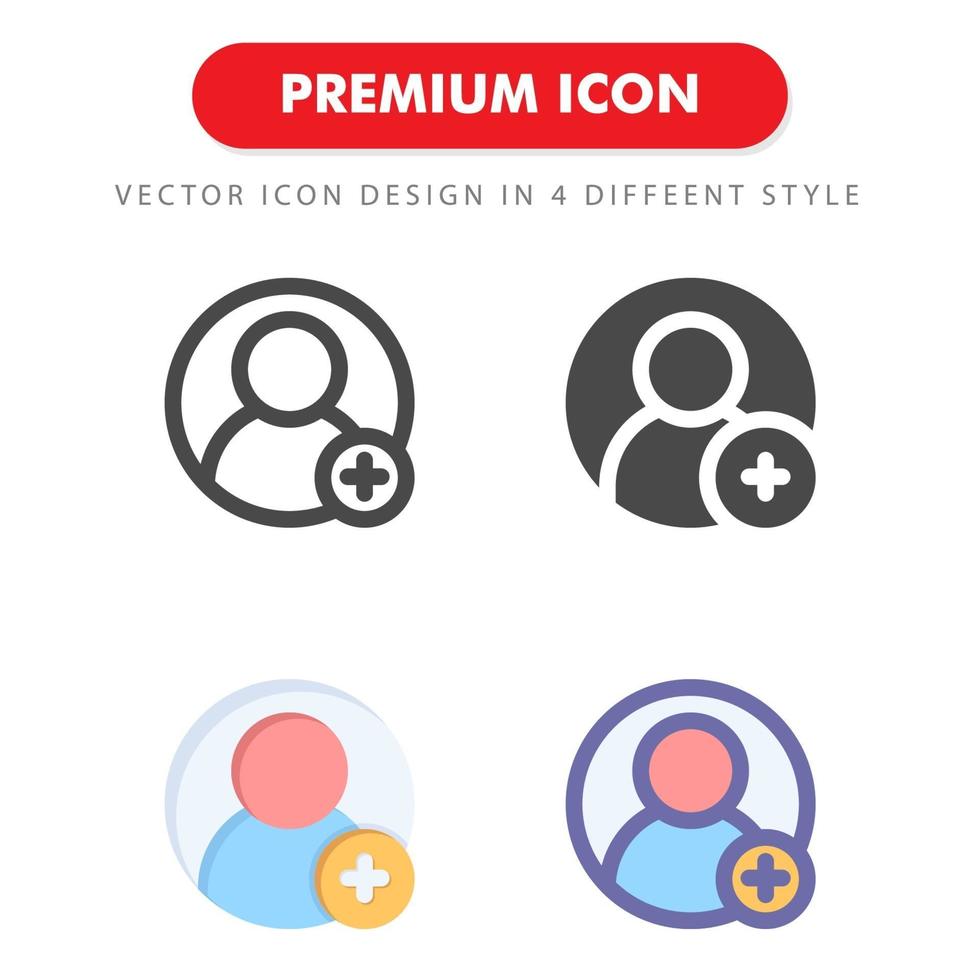 ajouter un pack d'icônes ami isolé sur fond blanc. pour la conception de votre site Web, logo, application, interface utilisateur. illustration graphique vectorielle et trait modifiable. eps 10. vecteur