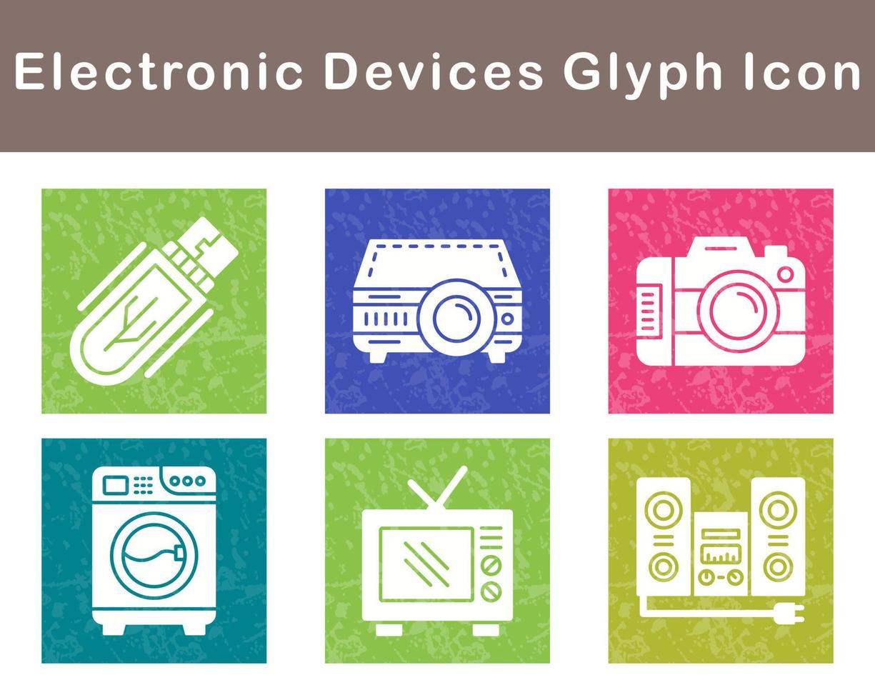 électronique dispositifs vecteur icône ensemble