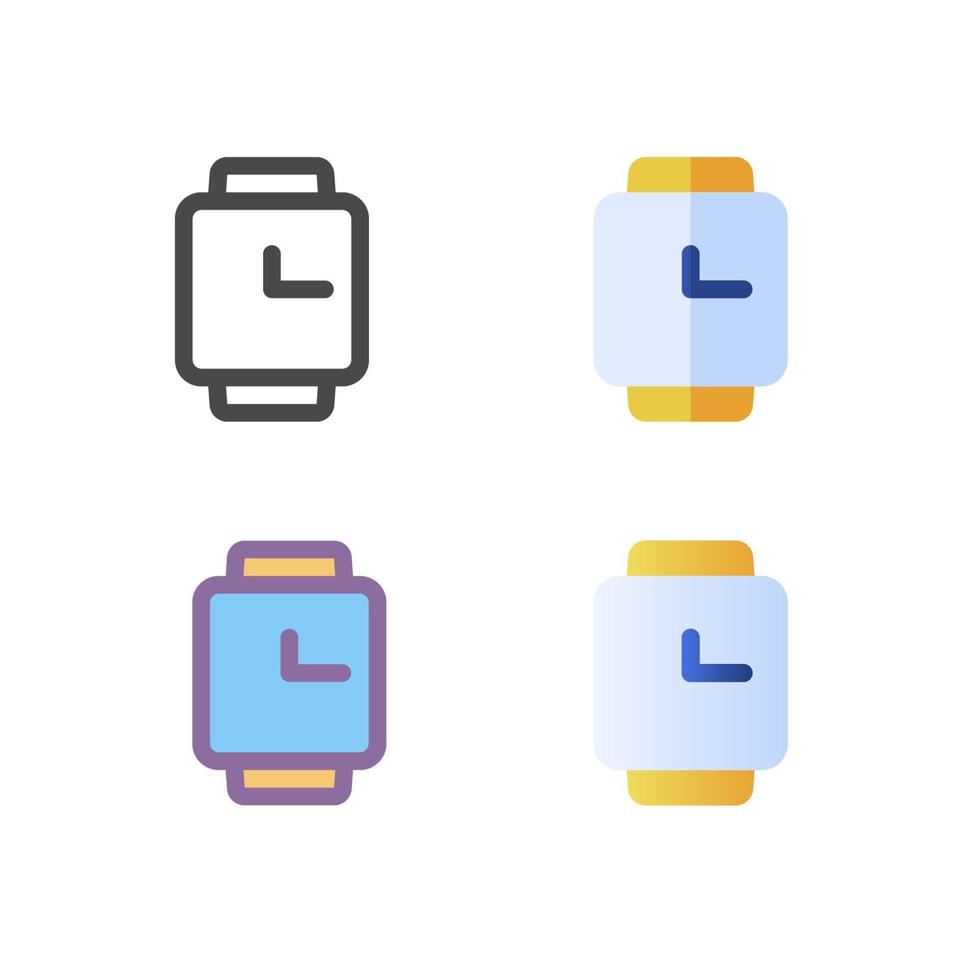 montre pack d'icônes isolé sur fond blanc. pour la conception de votre site Web, logo, application, interface utilisateur. illustration graphique vectorielle et trait modifiable. eps 10. vecteur