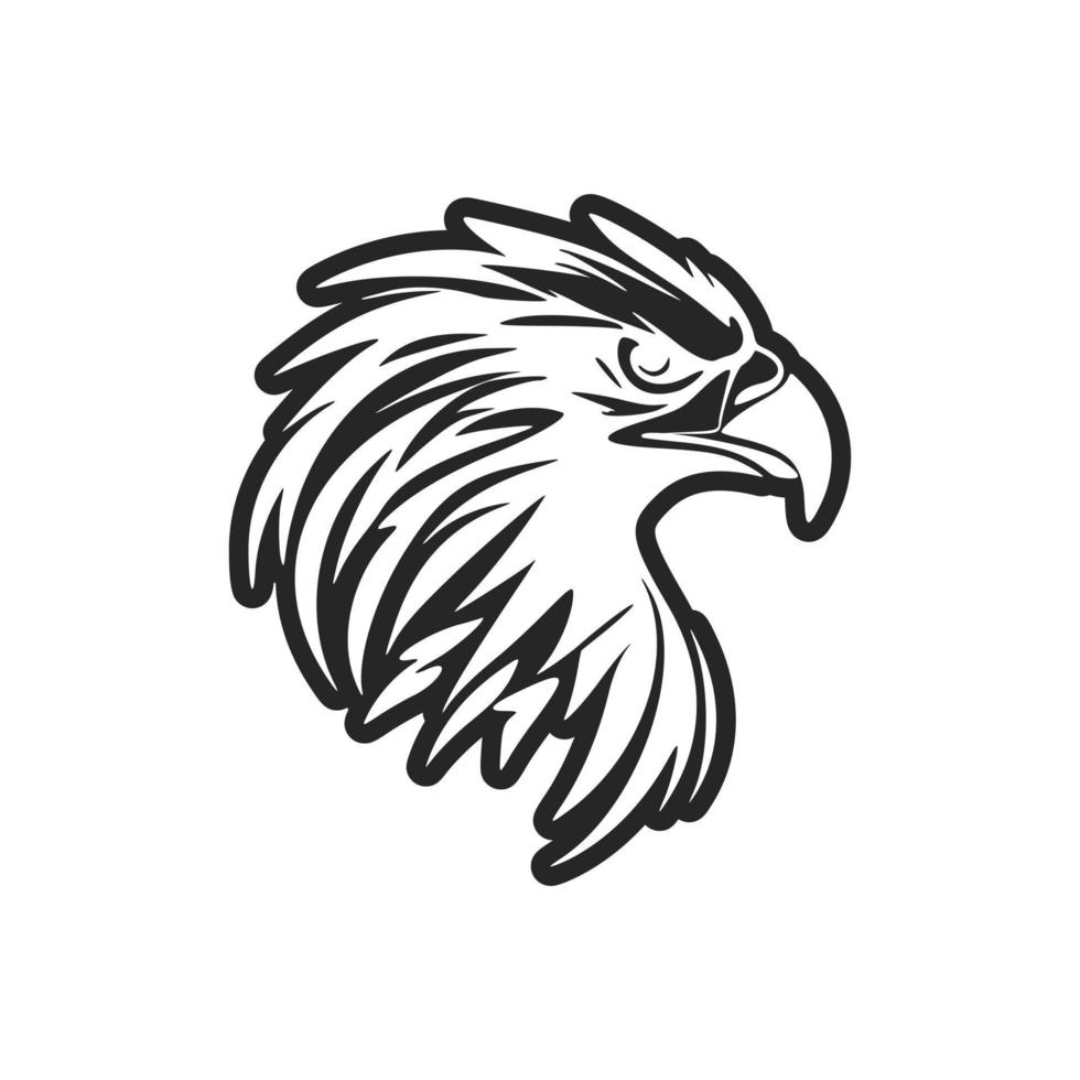 un Aigle logo avec noir et blanc vecteur graphique.