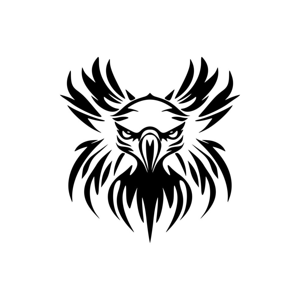 logo avec Aigle dans noir et blanc vecteur art.