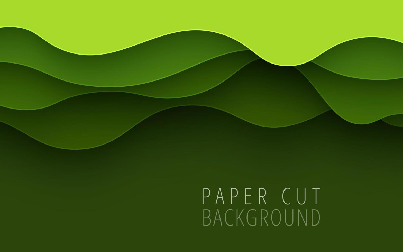 abstrait vert Couleur dynamique ondulé chevauchement couches papercut Contexte. eps10 vecteur
