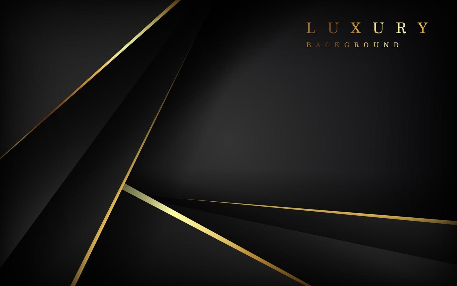 abstrait noir d'or ligne chevauchement couches luxe Contexte. eps10 vecteur