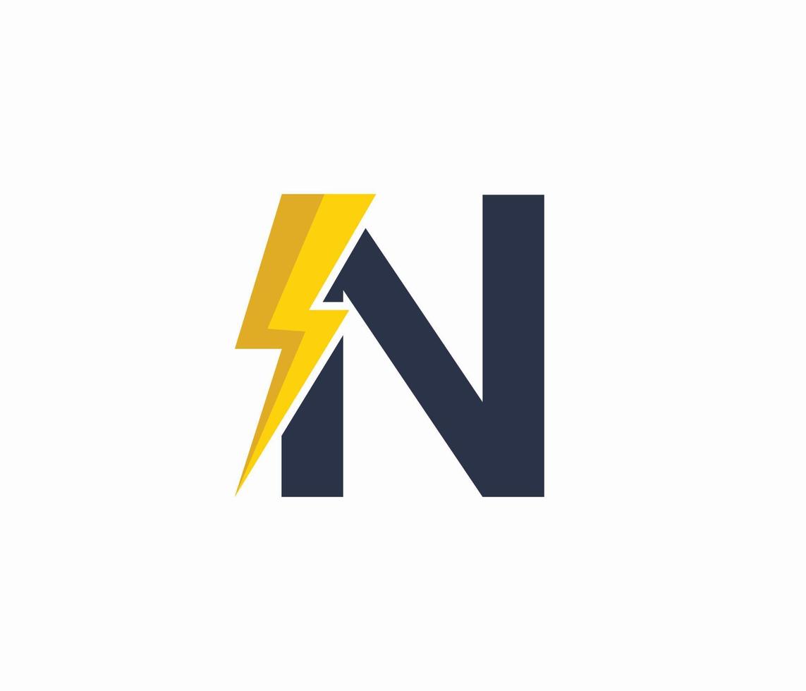 n énergie logo ou lettre n électrique logo vecteur