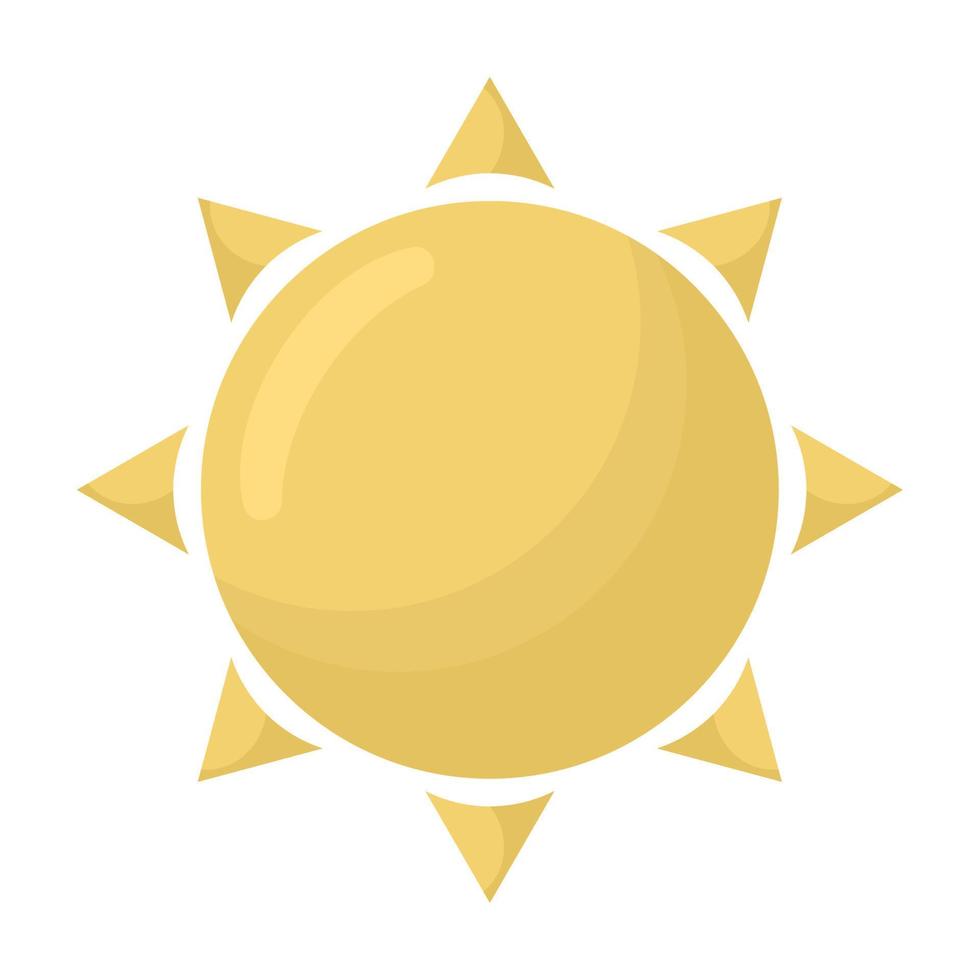 illustration de soleil jaune vecteur