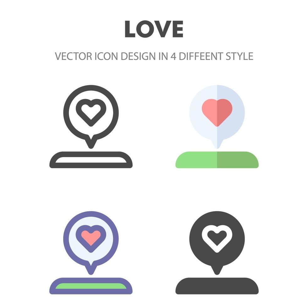 icône de l'amour. pour la conception de votre site Web, logo, application, interface utilisateur. illustration graphique vectorielle et trait modifiable. eps 10. vecteur
