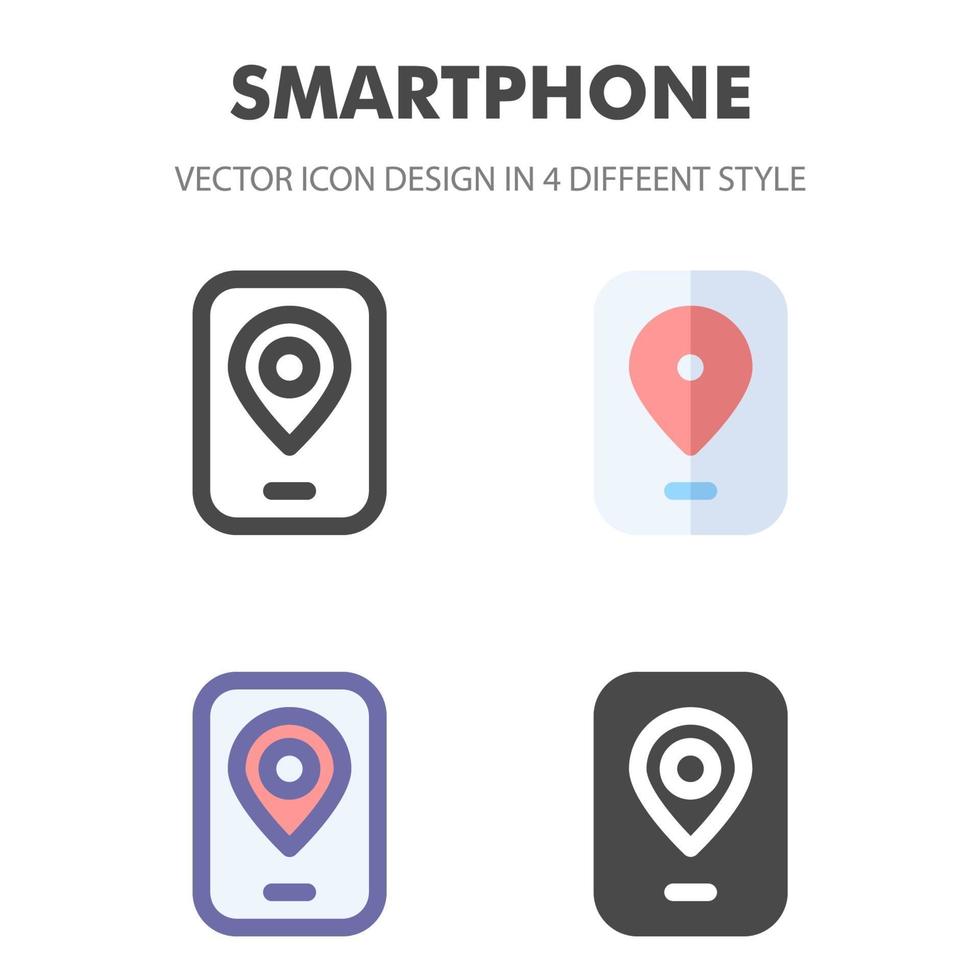icône de smartphone. pour la conception de votre site Web, logo, application, interface utilisateur. illustration graphique vectorielle et trait modifiable. eps 10. vecteur