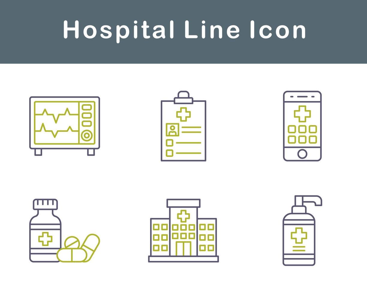 hôpital vecteur icône ensemble