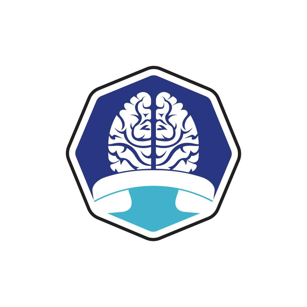 cerveau appel vecteur logo conception modèle.