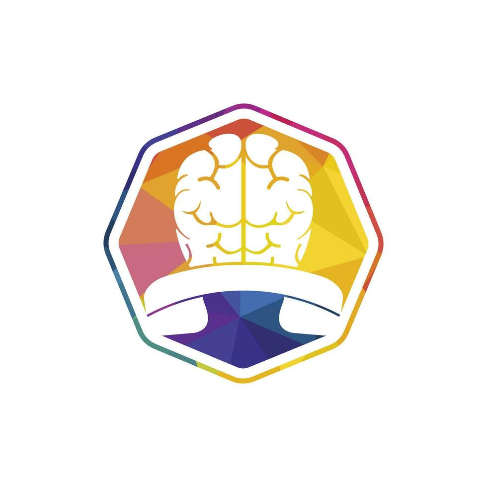 cerveau appel vecteur logo conception modèle.