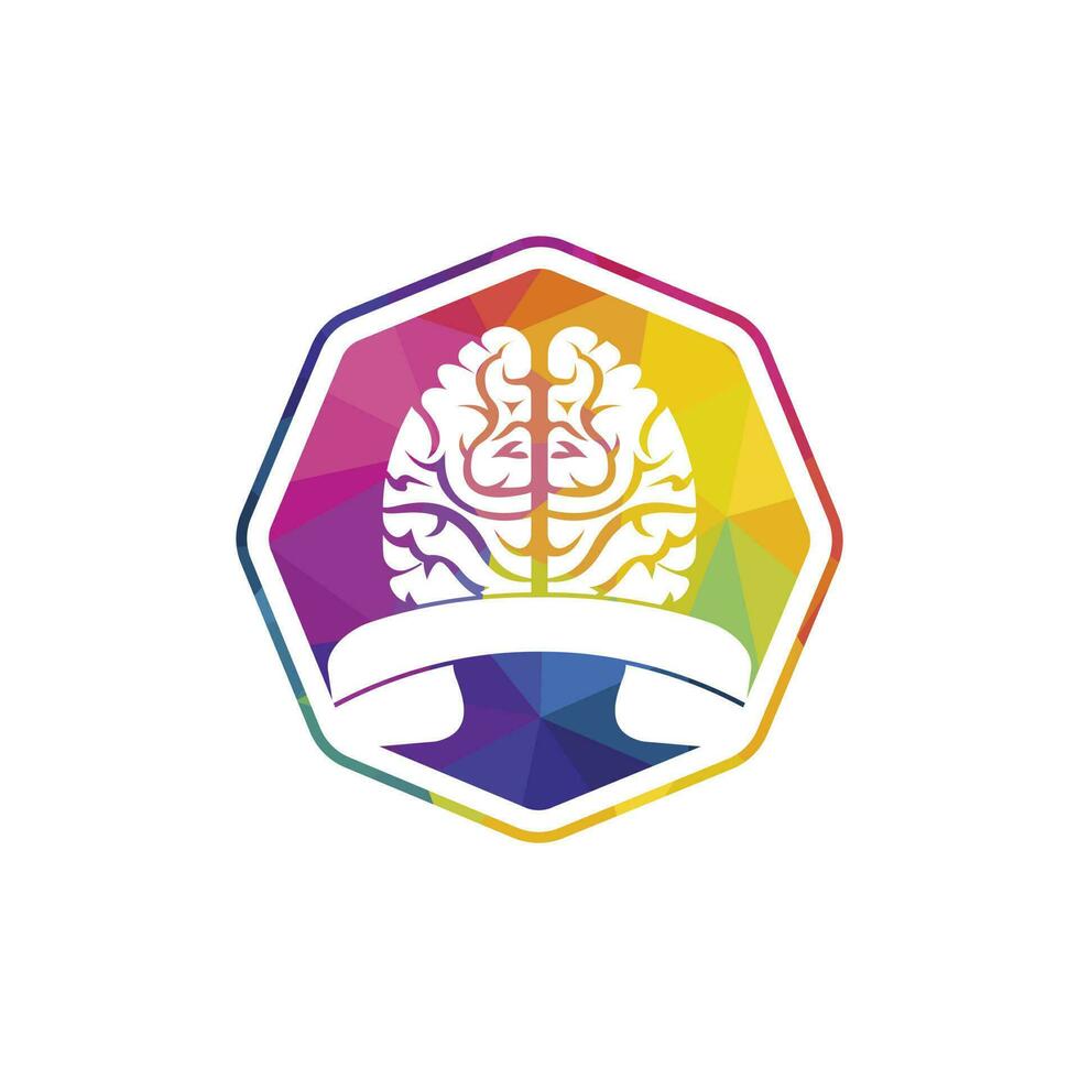 cerveau appel vecteur logo conception modèle.