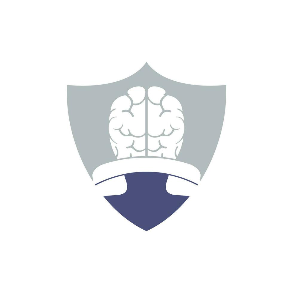 cerveau appel vecteur logo conception modèle.