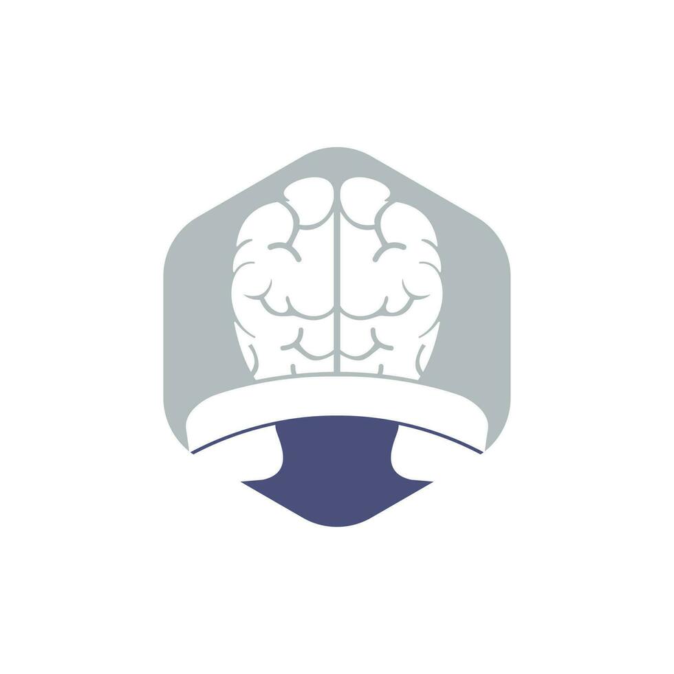 cerveau appel vecteur logo conception modèle.