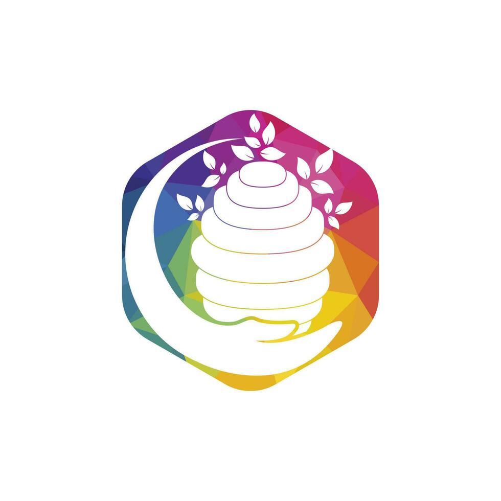 mon chéri se soucier vecteur logo conception concept. nid d'abeille logo conception modèle.