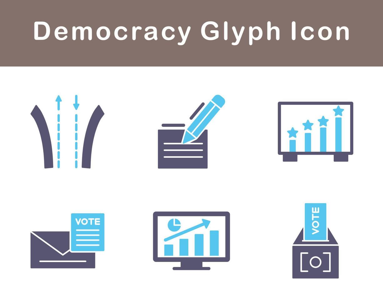 la démocratie vecteur icône ensemble