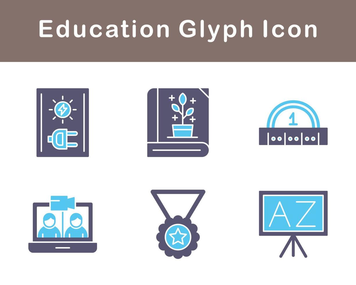 jeu d'icônes vectorielles de l'éducation vecteur