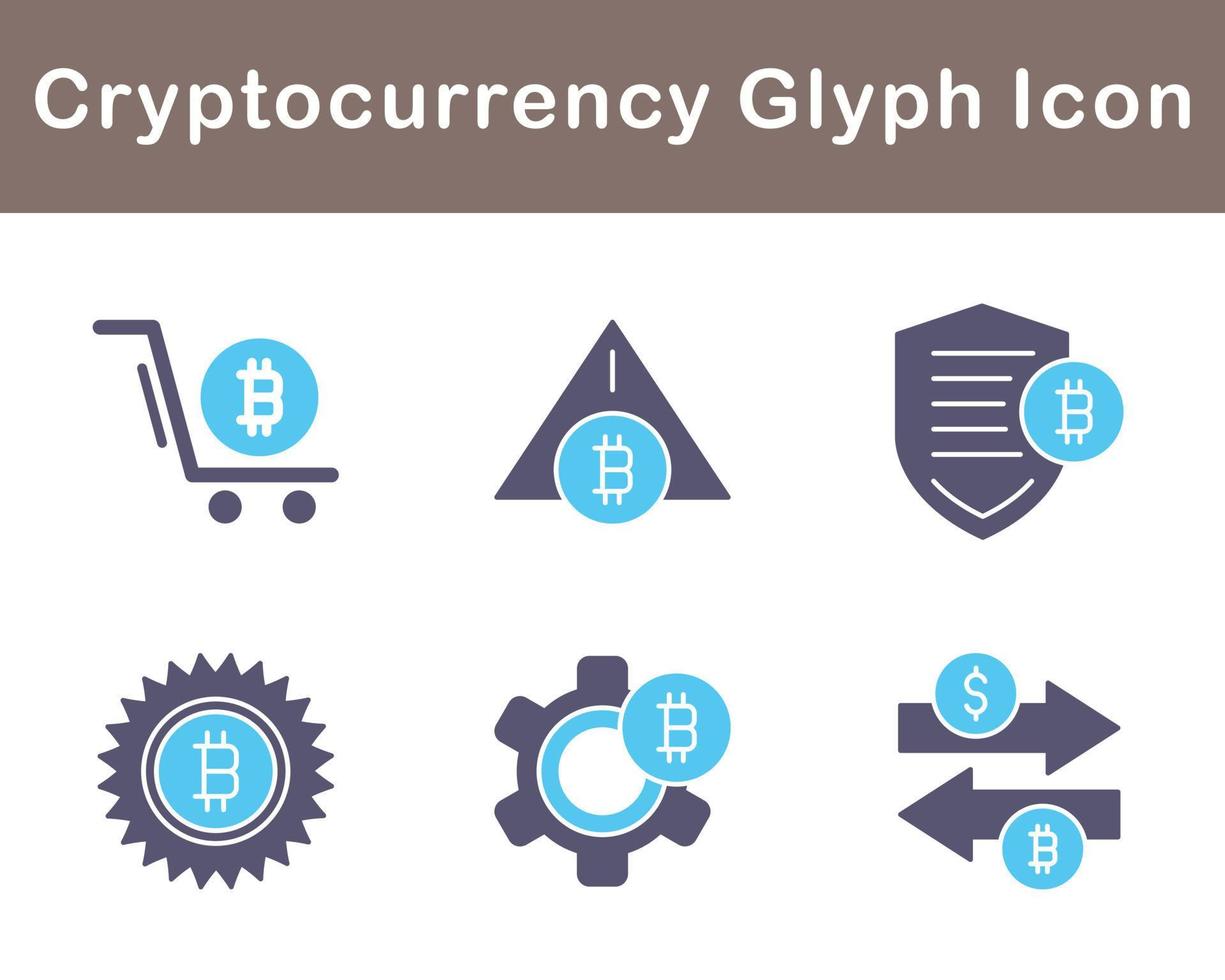 bitcoin et crypto-monnaie vecteur icône ensemble