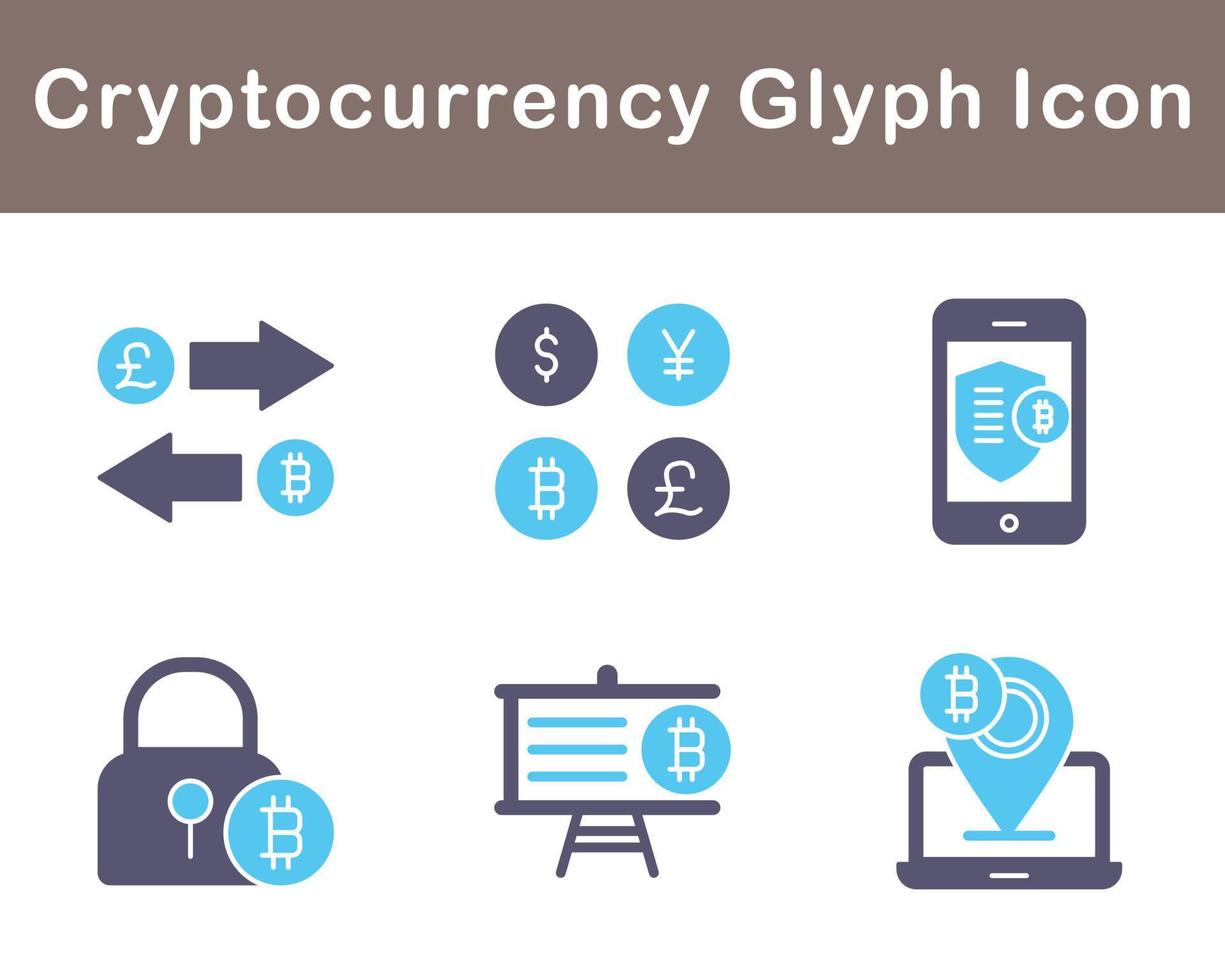 bitcoin et crypto-monnaie vecteur icône ensemble