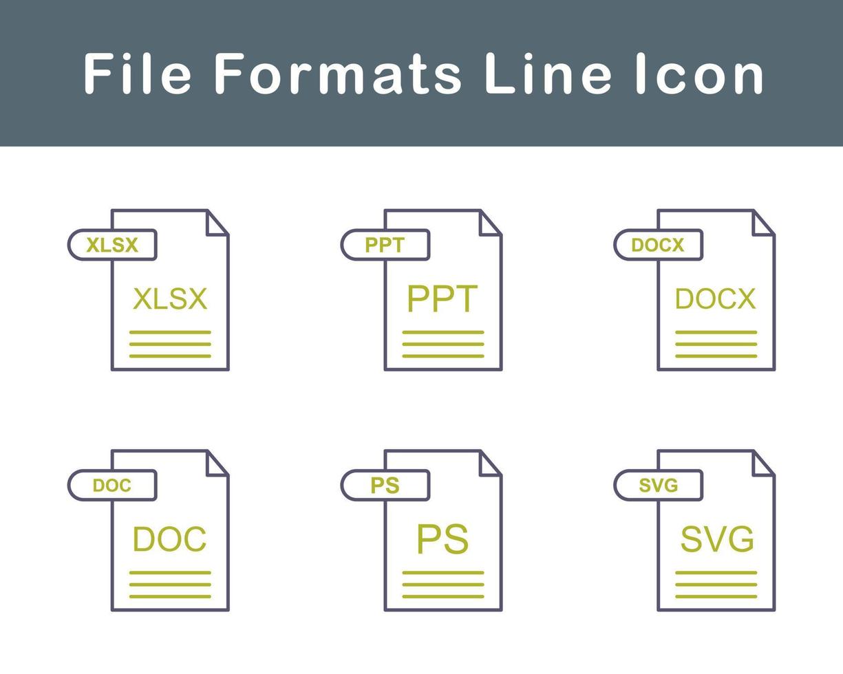 fichier les formats vecteur icône ensemble