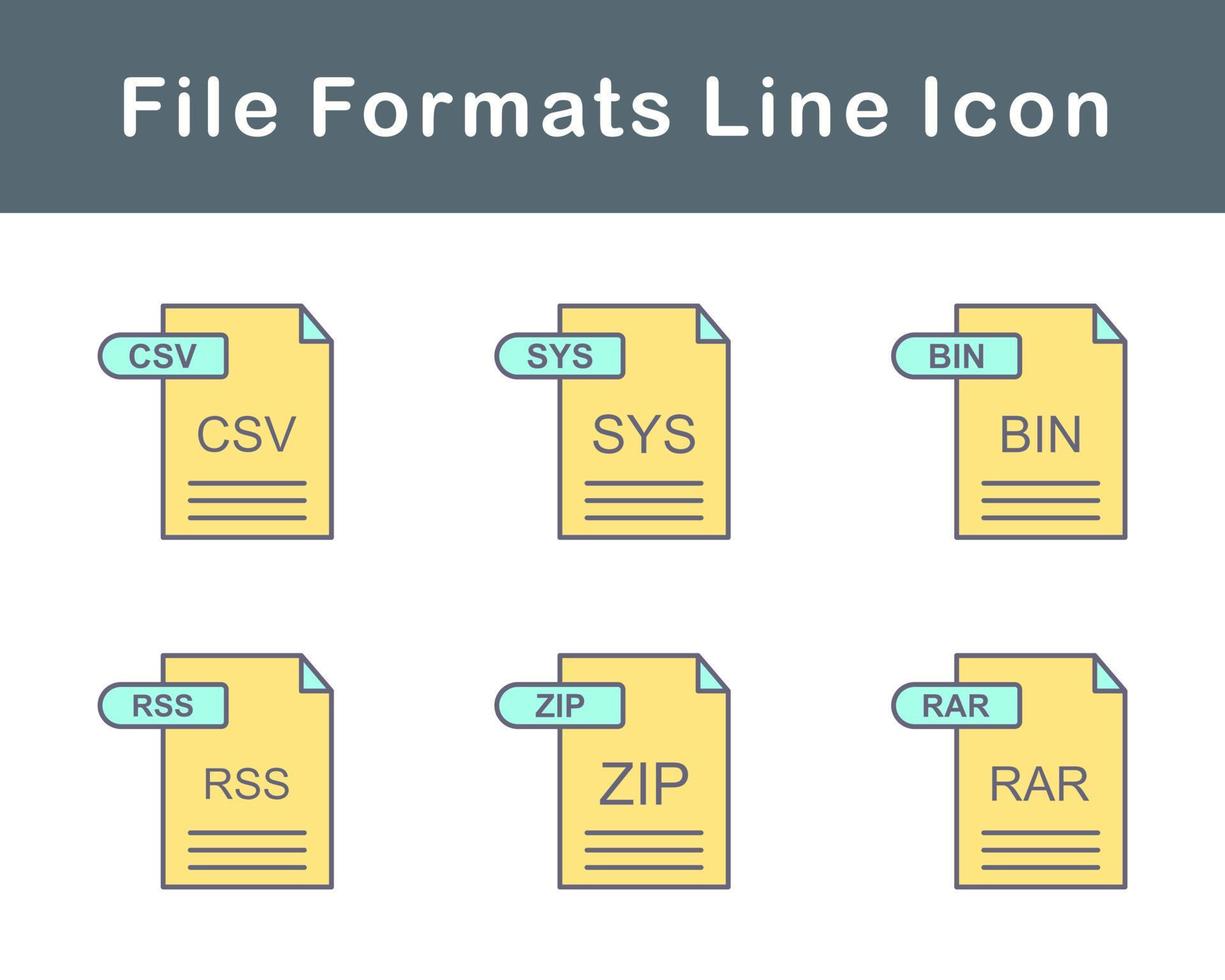 fichier les formats vecteur icône ensemble