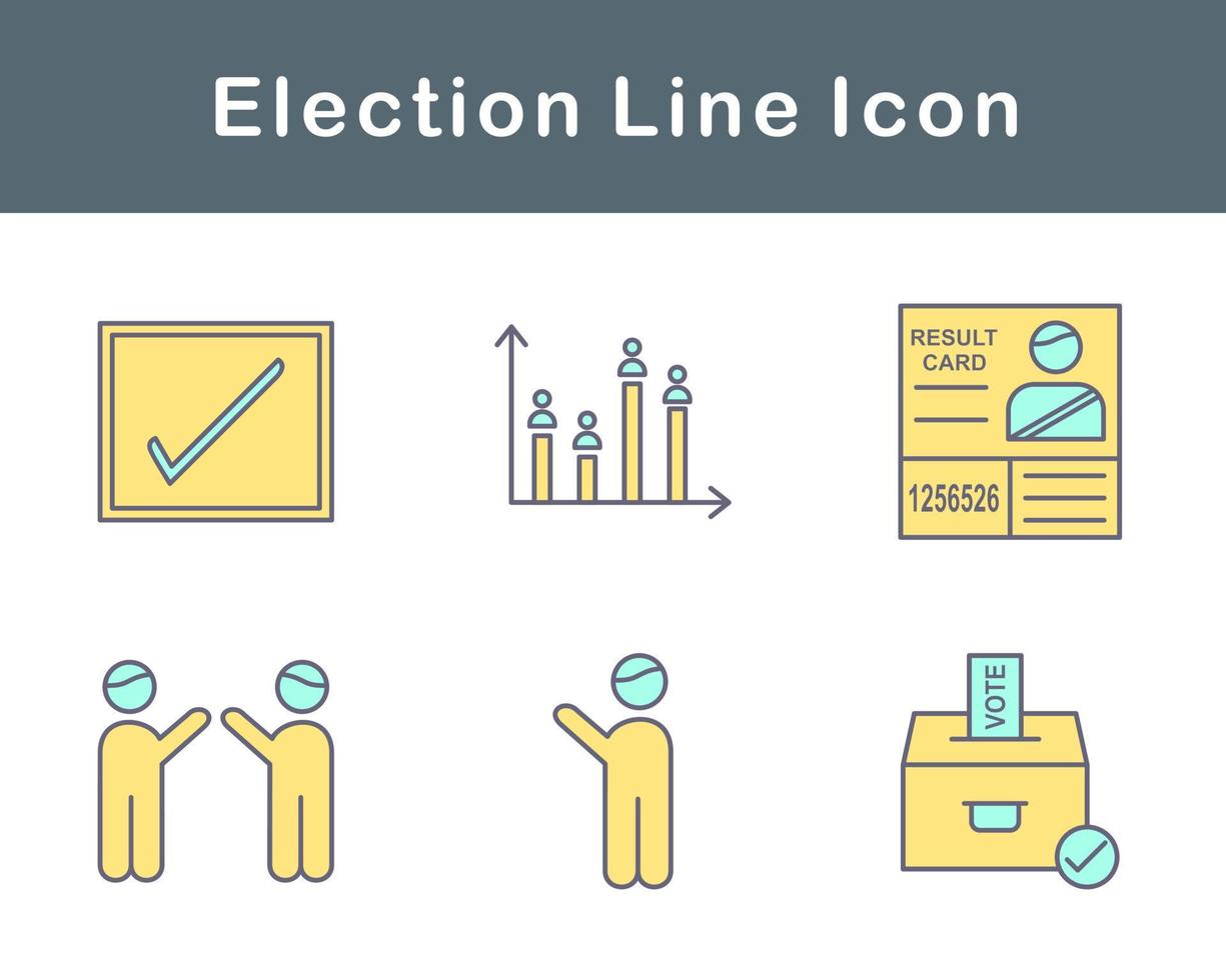 élection vecteur icône ensemble