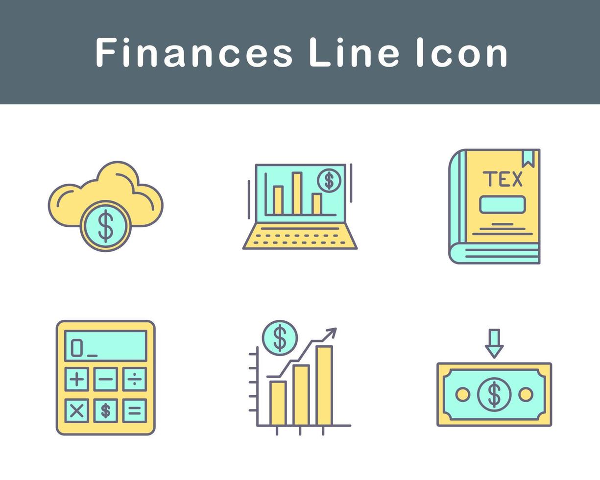 finances vecteur icône ensemble