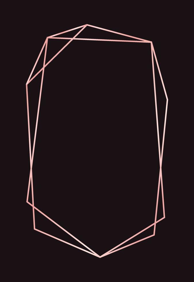 Facile verticale géométrique Rose or Cadre frontière. vecteur moderne conception modèle pour mariage ou anniversaire invitation, brochure, affiche et affaires carte