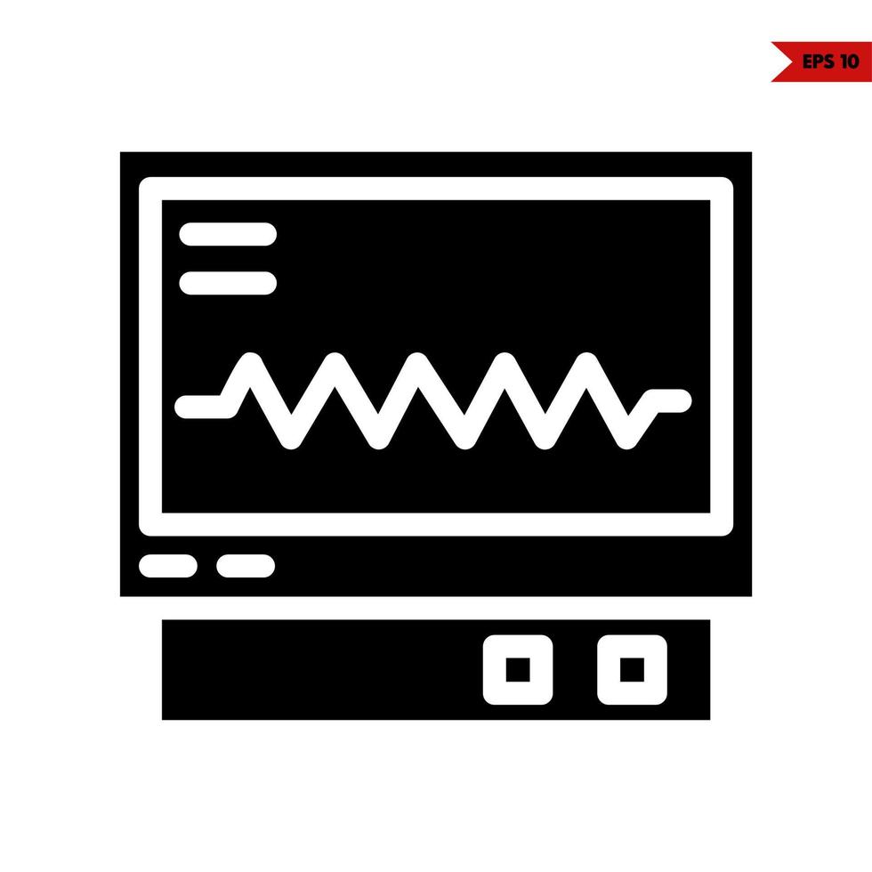 icône de glyphe de moniteur vecteur