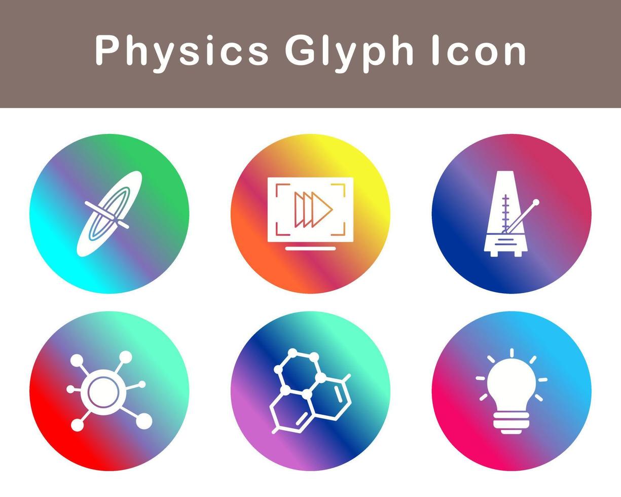 la physique vecteur icône ensemble