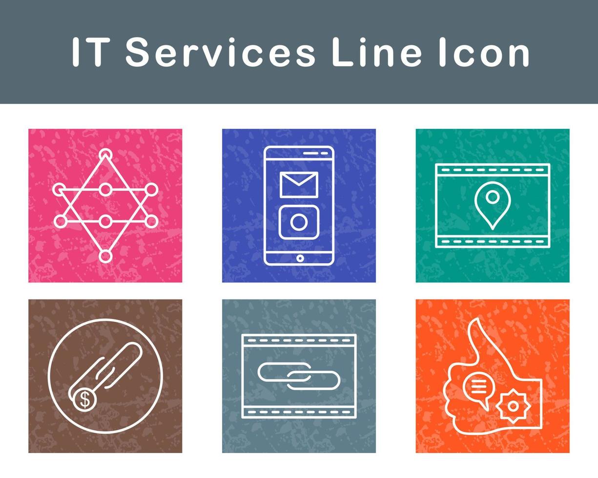 il prestations de service vecteur icône ensemble