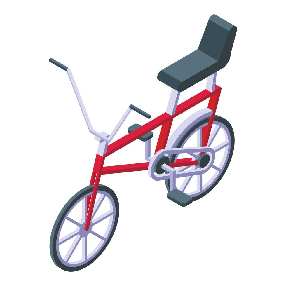 hachoir bicyclette icône isométrique vecteur. motard balade vecteur