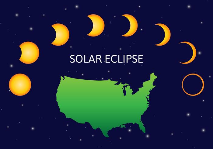 USA Eclipse solaire vecteur