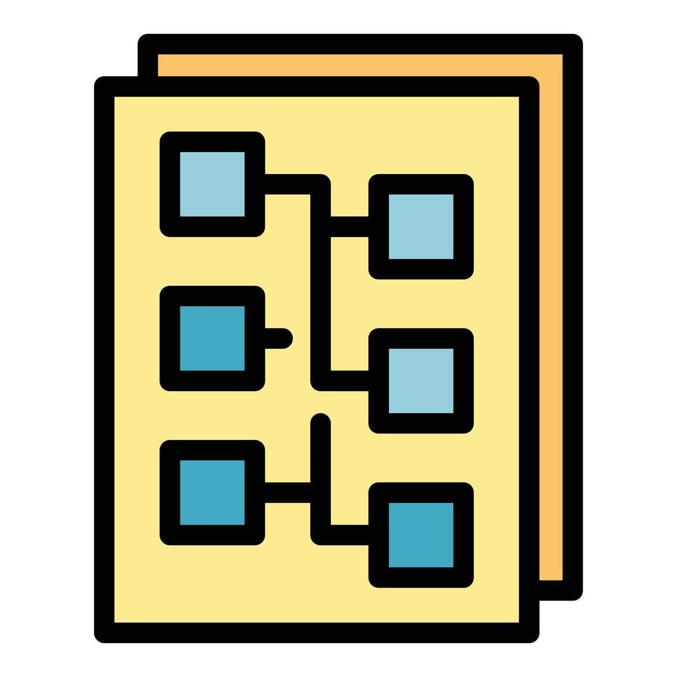 technique algorithme icône vecteur plat