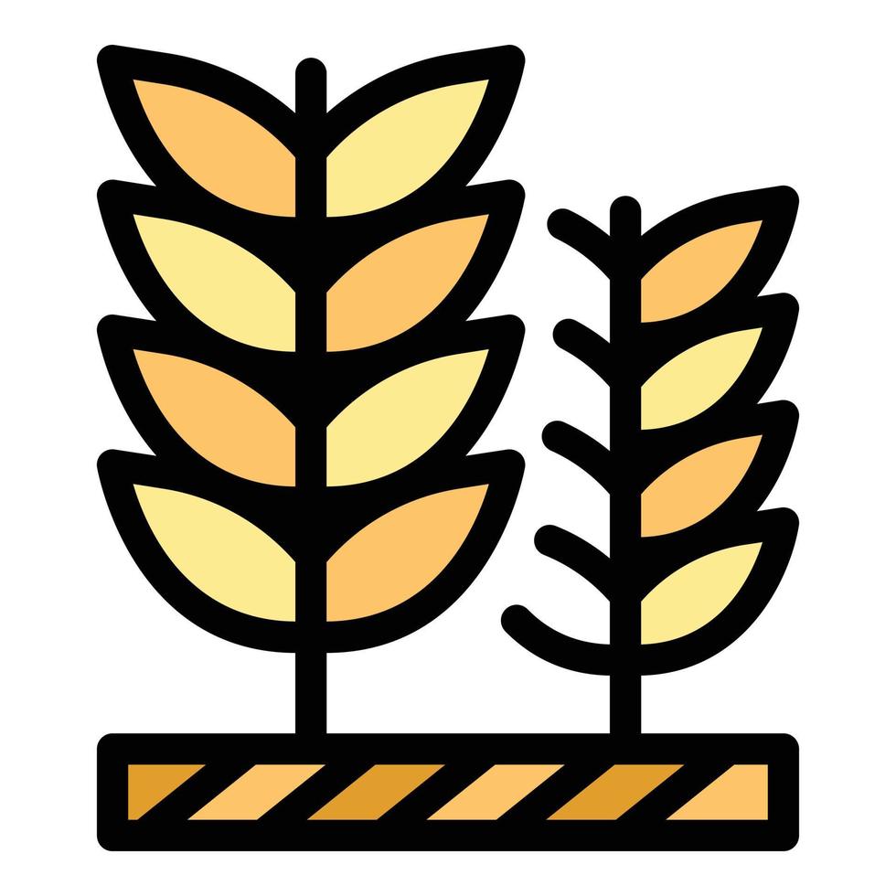 blé plante icône vecteur plat