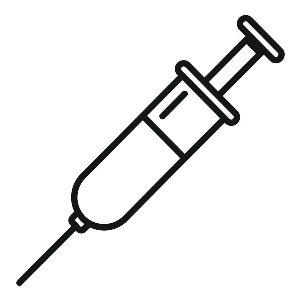 du sang seringue icône contour vecteur. couronne laboratoire vecteur