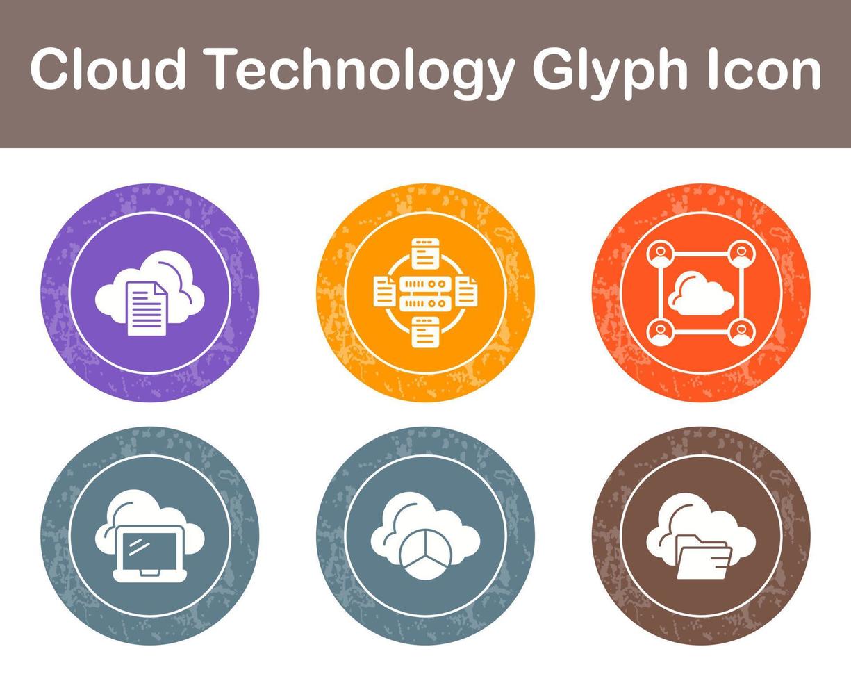 nuage La technologie vecteur icône ensemble