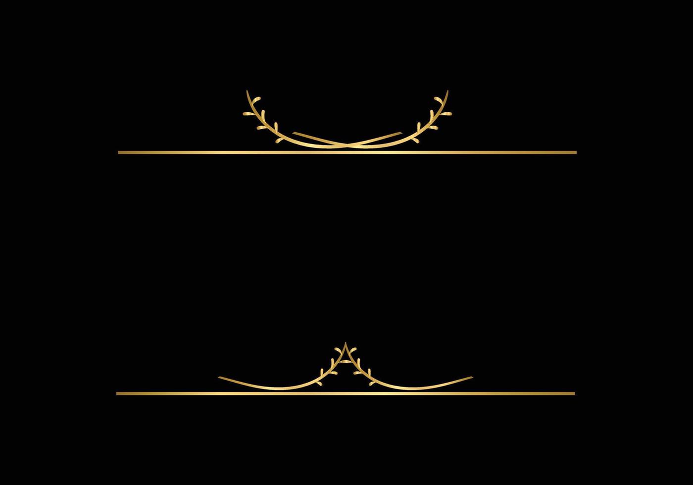 d'or calligraphique conception éléments. or menu et invitation frontière, cadre, diviseur, page décor. vecteur