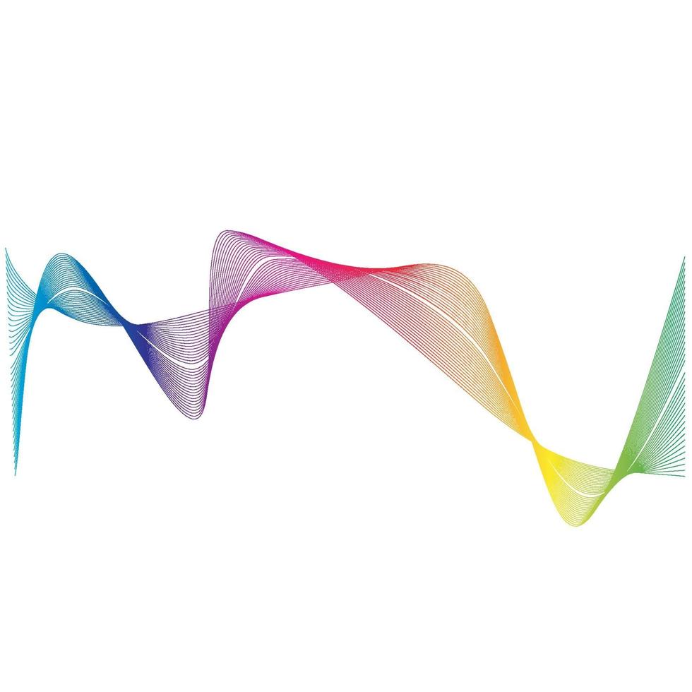 conception d'illustration vectorielle ligne ondes sonores vecteur