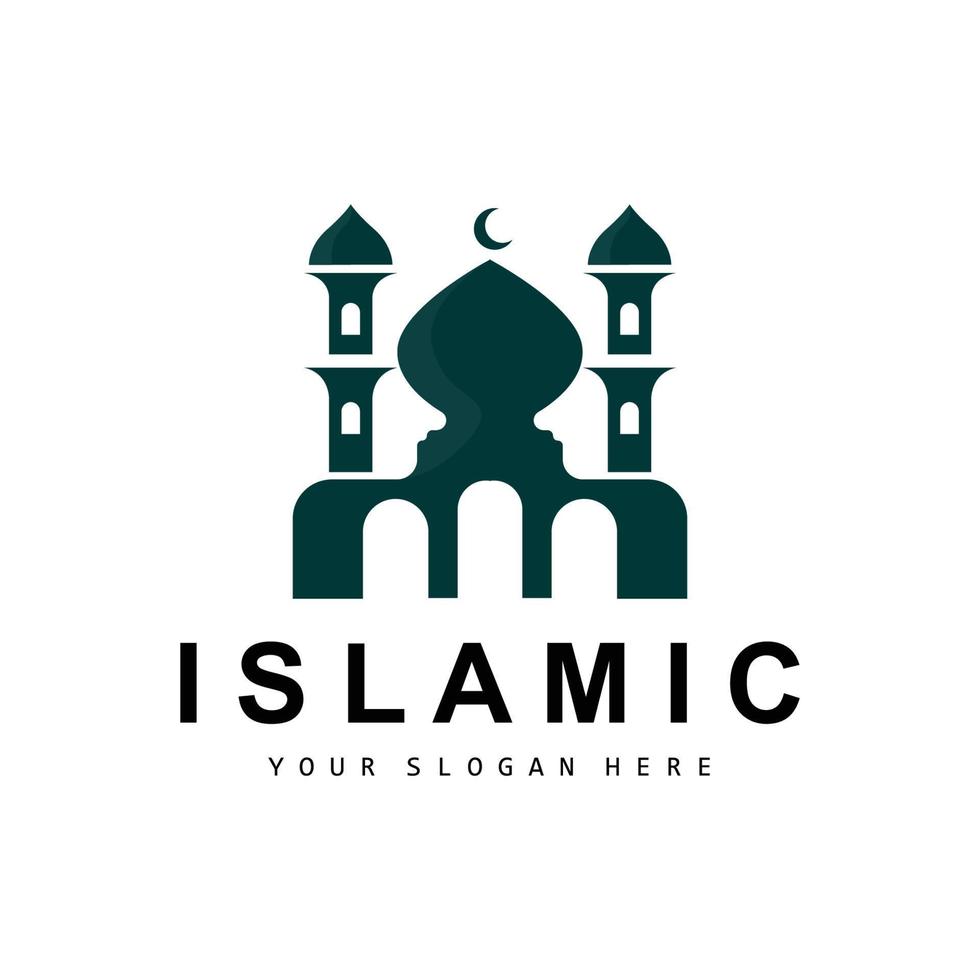 mosquée logo, vecteur islamique, islamique journée Ramadan conception, eid aïd, et eidul adha