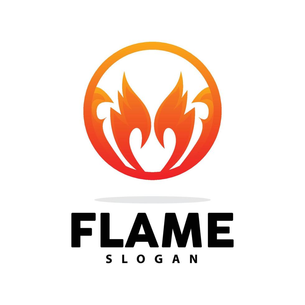 rouge flamme logo, brûlant chaleur Feu vecteur, Feu logo modèle icône conception vecteur